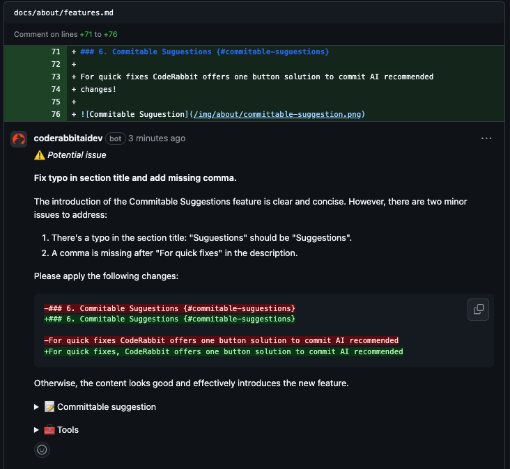 Irony in Committable Suggestions - CodeRabbit